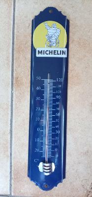 Thermomètre publicitaire extérieur émaillé Michelin bibendum