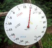 Thermomètre émaillé rond bombé déco cuisine thermomètre à aiguille