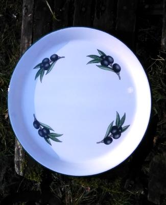 Grand plateau olives émaillé 35 cm pizza, tarte, gâteau : vaisselle émaillée made in France