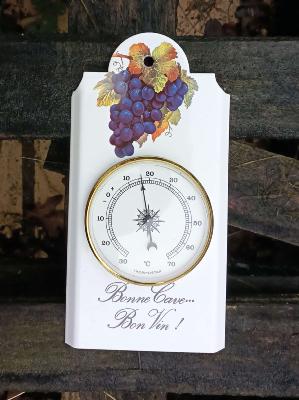 Thermomètre émaillé cave Raisin 100% made in France mouvement Barostar