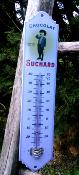 Thermomtre mtal maill publicitaire Suchard garon: thermomtre dcoratif vintage