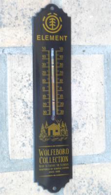 Thermomètre émaillé  extérieur Vintage 30 cm Pub Element