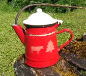 Cafetire vintage maille rouge dco montagne 0,5L made in France