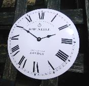 Horloge Londres publicitaire émaillée ronde bombée London Neil
