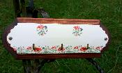 Plaque maille sur bois porte cls luxe coquelicot dco 