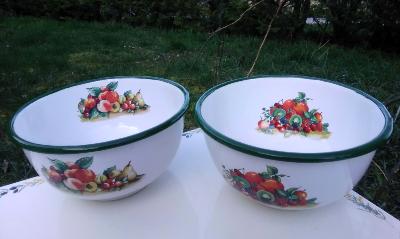 Plat émaillé saladier fruits 17 cm vaisselle émaillée émail et cetera