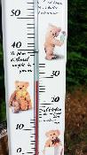 Grand Thermomètre extérieur émaillé nounours jardin maison 50 cm