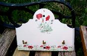 Accroche-torchon maill Coquelicot dco Vintage plaque mail