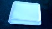 Lot 2 plateaux de service mlamine blanc uni qualit italienne