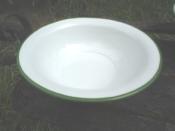 Saladier évasé émail Blanc 26 cm: vaisselle émaillée émail et cetera