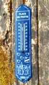 Thermomètre émaillé bleu Place du Pastis; thermomètre extérieur déco Pub