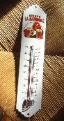 Thermomètre en émail publicitaire Vintage 30 cm bière Brasserie La nationale