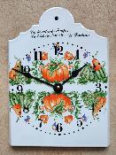 Horloge émaillée déco citrouilles garantie émail véritable France