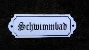Plaque émaillée Schwimmbad Piscine plaque vintage décorative émail et cetera