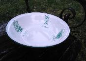 Saladier émail blanc décor Aromates 26 cm: vaisselle émaillée
