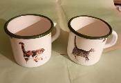 Mug maill chat lot de 2: vaisselle maille originale made in France