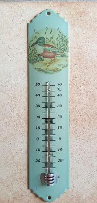 Thermomètre extérieur émaillé Canard marque française Arémail Emalia