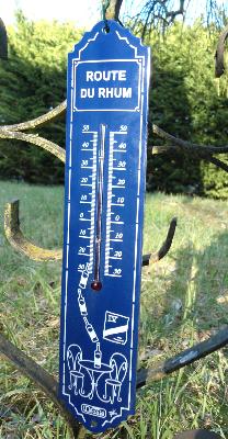 Thermomètre métal émaillé bleu Route du Rhum: thermomètre émail 30 cm