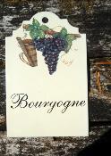 Plaque cave maille Vin Raisin Bourgogne: plaque mail vritable idale  la cave made in France