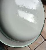 2 assiettes émaillées pique-nique bleues création originale Arémail Emalia 