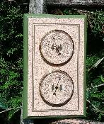 Station météo bois déco jardin à la française Thermomètre Baromètre