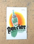 Magnet bouteille Perrier émail véritable, plaque émaillée aimantée