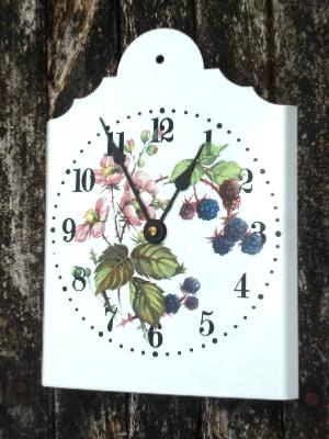 Horloge émaillée Fruits rouges Baies garantie émail véritable