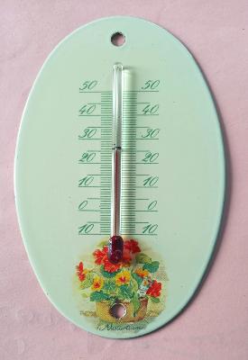 Petit thermomètre émaillé pot de fleurs thermomètre extérieur intérieur
