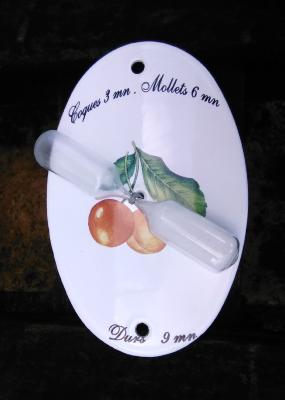 Sablier mural fruits émaillé : accessoire déco cuisine vintage émail véritable