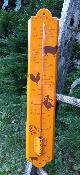 Plaque maille Animaux Thermomtre extrieur dcoratif mail orange; osez la couleur!