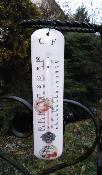Thermomètre extérieur émaillé fruits 25 cm: thermomètre déco jardin maison