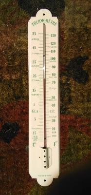 Grand Thermomètre émaillé extérieur Vintage 50 cm: tradition Arémail Emalia 