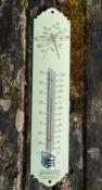 Thermomètre émaillé publicitaire Vintage 30 cm Libellule Nature