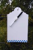 Mmo tableau maill carreaux bleus,  ardoise aide-mmoire mail 