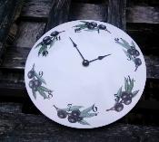 Horloge maille ronde Olives noires dcoration cuisine vintage