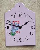 Horloge plaque émaillée publicitaire vieux rose Fleurs Seeds 
