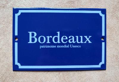 Plaque émaillée Bordeaux patrimoine: plaque émail bleu qualité