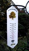 Thermomètre émaillé motif feuille arbre Jardin Maison Arémail Emalia: thermomètre émail 35 cm