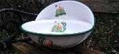 2 Saladiers émaillés décor citrouille: vaisselle émaillée camping, jardin