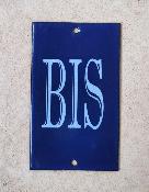 Petite plaque émaillée BIS numéro de maison émail et cetera