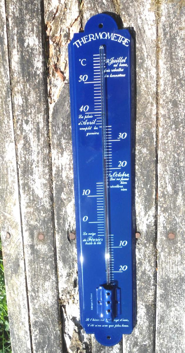 Thermomètre Extérieur Grand Format 380 Mm - Imperméable, Pour Jardin Ou Mur