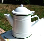 Cafetire maille unie blanche, vaisselle maille vintage