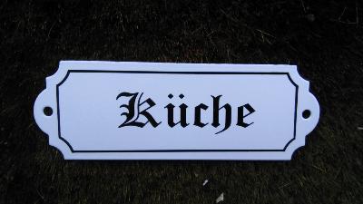 Plaque émaillée cuisine Küche plaque vintage décorative émail et cetera