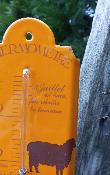 Plaque émaillée Animaux Thermomètre extérieur décoratif émail orange; osez la couleur!