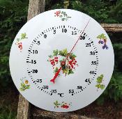 Thermomtre maill rond bomb fruits couleurs vives, thermomtre  aiguille