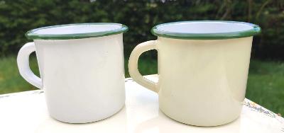 Mug émaillé lot 2 tasses émaillées différentes déco cuisine