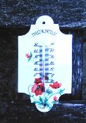 Thermomtre maill Rtro coquelicots, thermomtre mail dcoratif