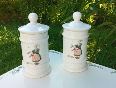 Pots salle de bain Bécassine porcelaine blanche qualité 