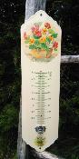 Thermomètre émaillé fleurs Jardin Maison Arémail Emalia: authentique thermomètre en émail 35 cm