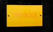 Plaque émaillée Concierge plaque émail jaune de qualité